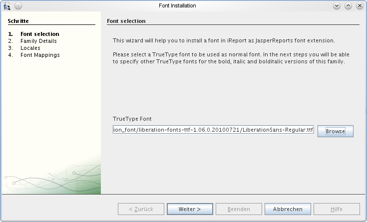 JasperReports-Handbuch font import step1.png
