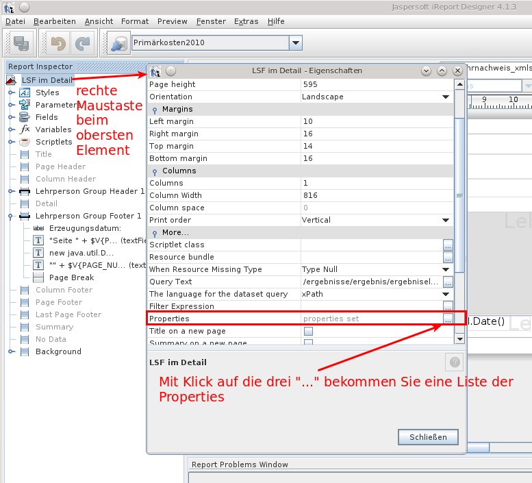 JasperReports-Handbuch report properties1.png