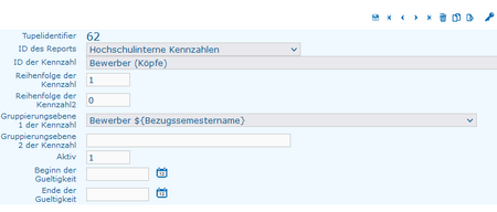 Postion der Kennzahl bearbeiten