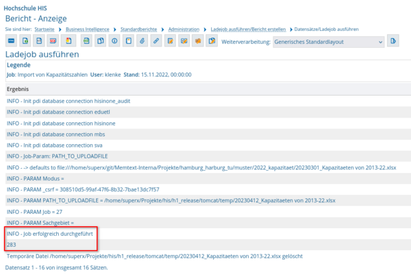 Upload Fachgebiete Code